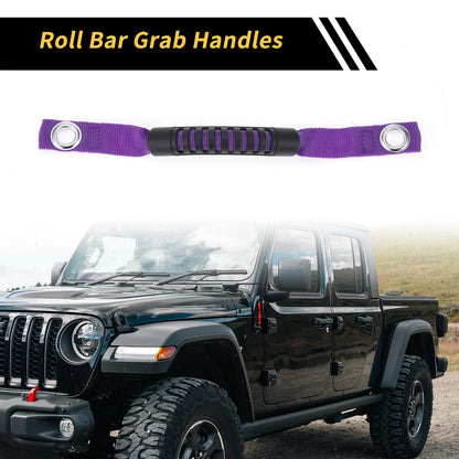 Roll Bar Grab Handles for Jeep Wrangler (2018-2023) Purple