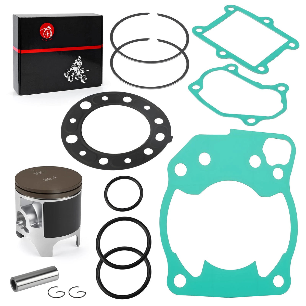 Piston Rings Gasket Kit 66.4mm Top End for Honda CR250R (1997–2001)