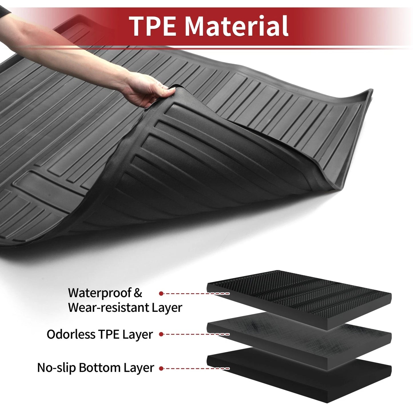 Cargo Liner Rear Trunk Mat for Toyota Highlander (2015-2021) 1 Pc