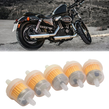 5pcs Inline Gasoline Fuel Filter with Magnet 55x30mm for Universal Motorcycle