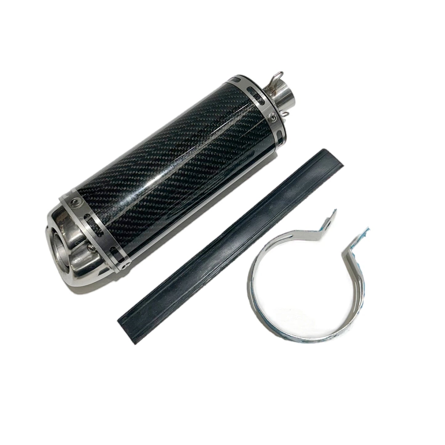 Exhaust Pipe + Carbon Fibre Look Muffler System for PIT PRO 125cc 140cc