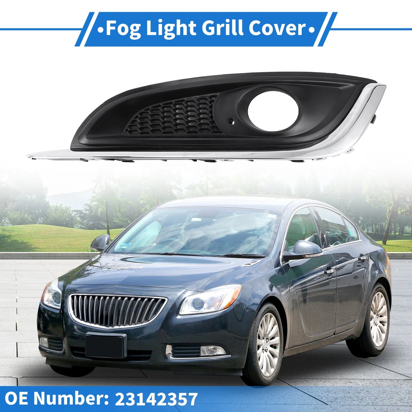 1 Pc Front Left Fog Light Grill for Buick Regal (2014–2017)