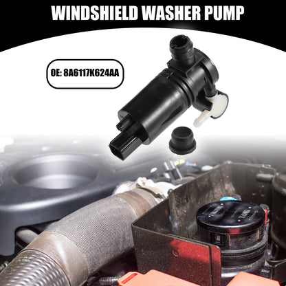 Windshield Washer Pump for Ford Edge 2007-2014 (2 x Plastic Black)