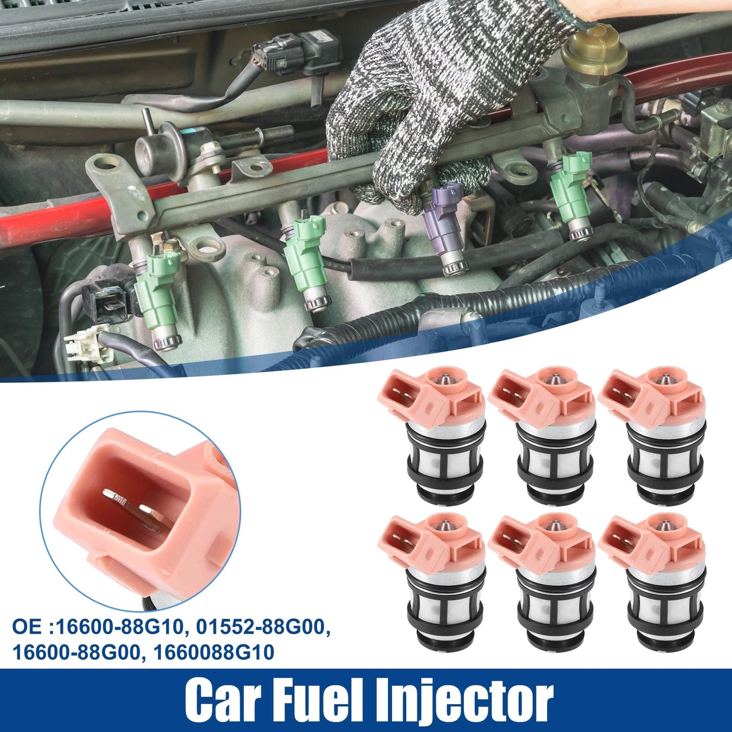 6 x Fuel Injector Nozzles for Nissan Hardbody Pickup 3.0L V6 (1994)