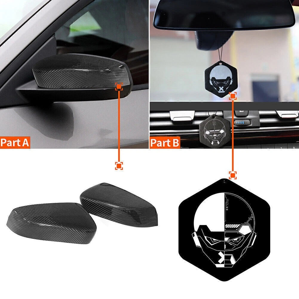 Carbon Fiber Side Mirror Covers for 2009-2013 Ford Mustang GT/Coupe