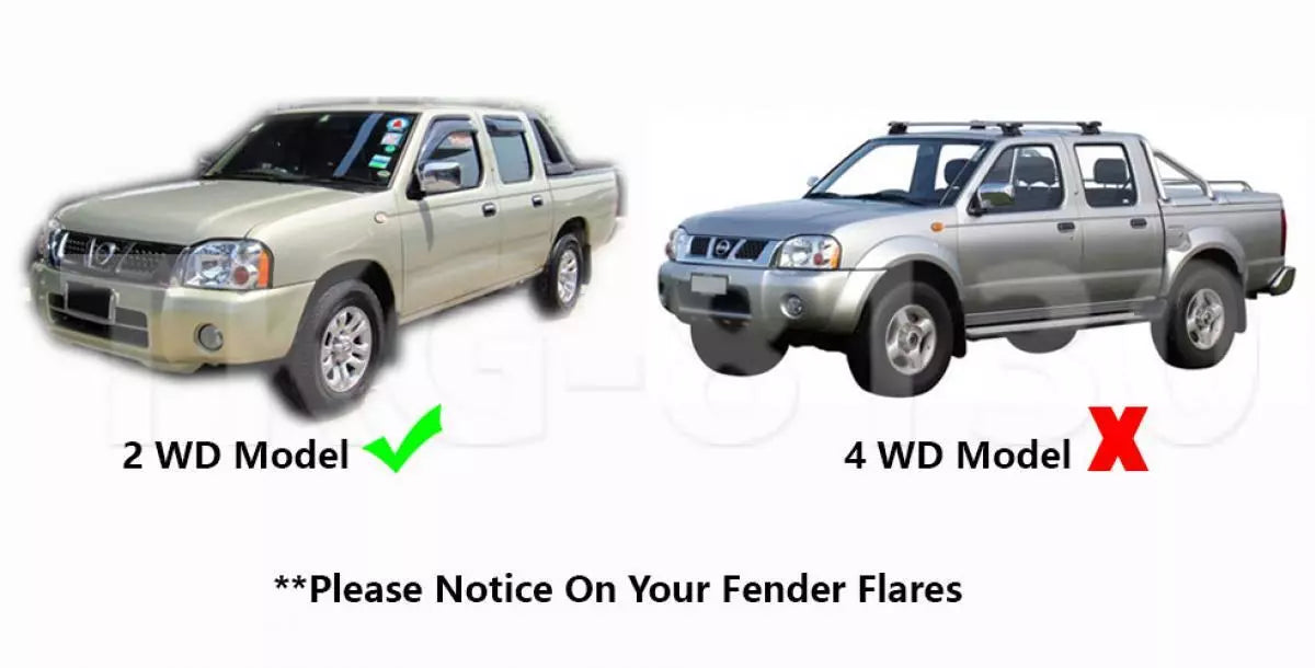 2 x Rear Splash Guards for Nissan Navara D22 (1996-2004)