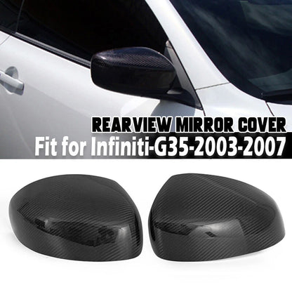 Carbon Fiber Rear View Mirror Cap Covers for Infiniti G35 (2007-2008)