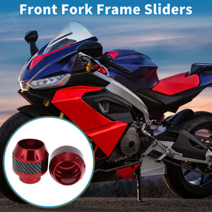Frame Sliders Aluminum Alloy Red 2 x for Motorcycle