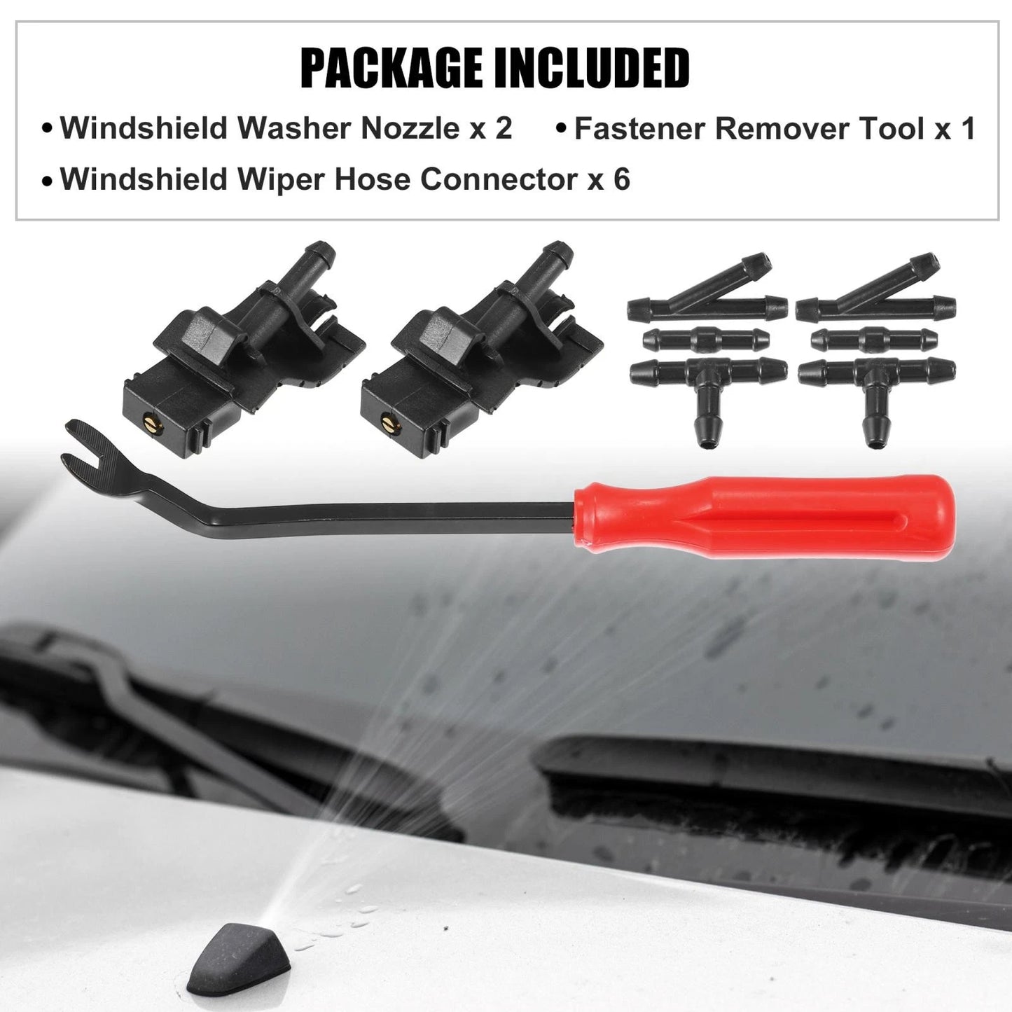 9 x Front Windshield Washer Nozzles for Toyota Corolla (2007-2013)