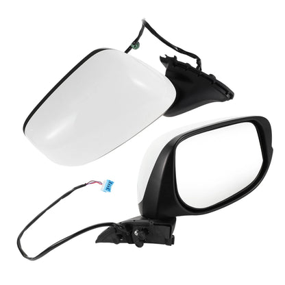 Right Side Door Mirror Replacement for Honda Fit (2009-2014) Manual Folding White