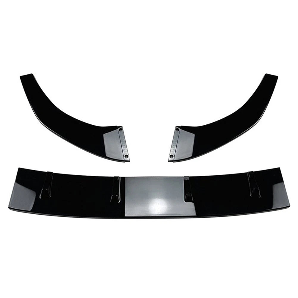 Front Bumper Splitter Lip for Volkswagen Polo MK6 (2018-2023) Gloss Black