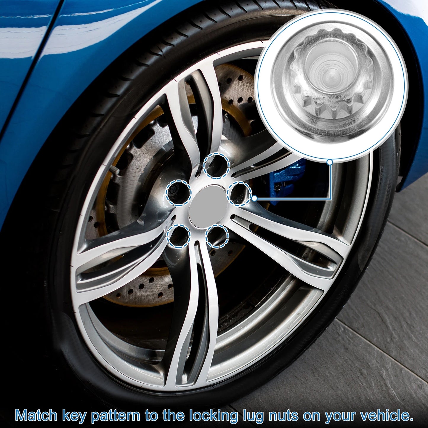 Wheel Screw Lock Lug Nut Kit for BMW (2015-2023)