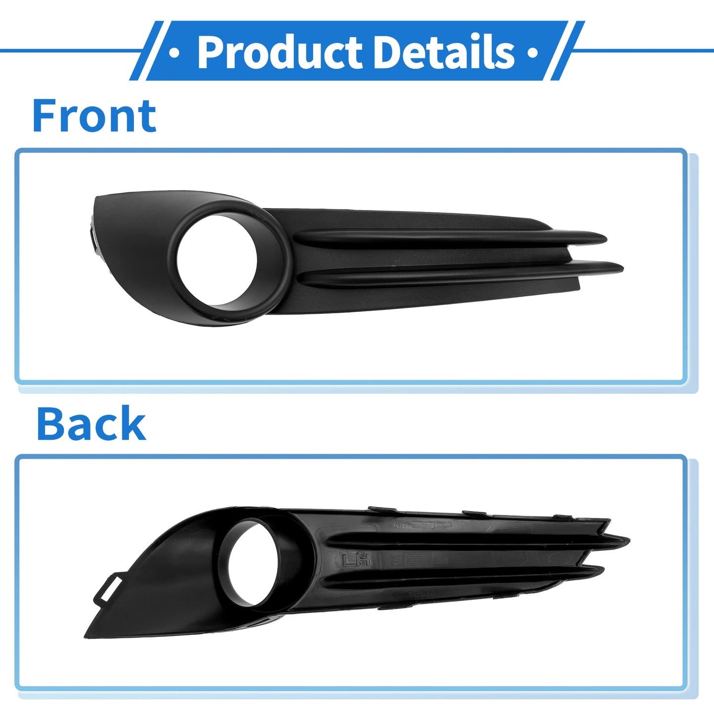 Front Left Fog Light Grill for Ford Focus ST (2013-2014) - 1 Pcs