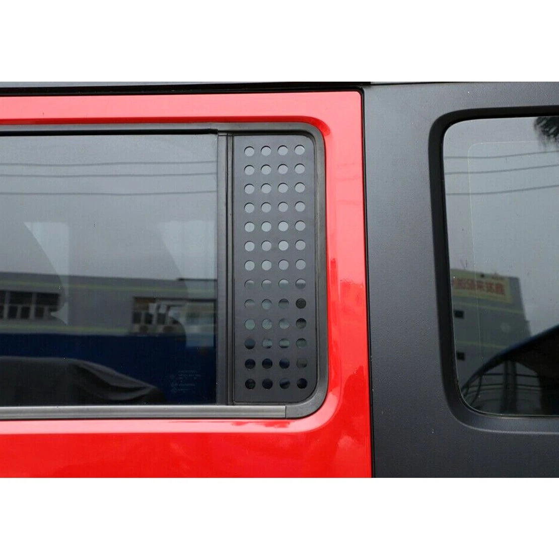 Rear Door Window Glass Strip Trim for Jeep Wrangler JK 2007-2017