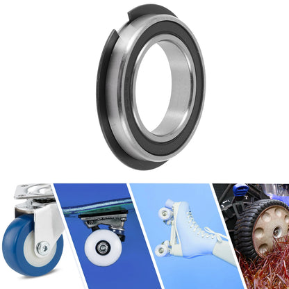 Deep Groove Ball Bearing 30x47x9mm Silver Tone Black