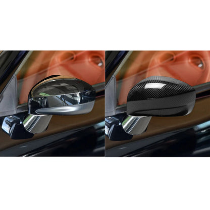 Real Carbon Fiber Stick-on Side Mirror Caps Cover For Nissan GT-R R35 2009-2021