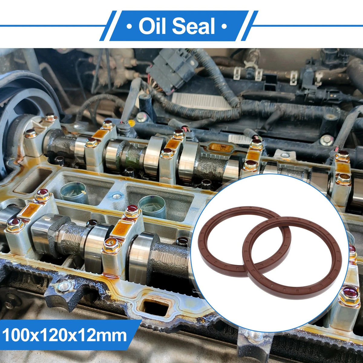 Oil Seal / 2x100x120x12mm / Seal Ring FKM Rubber for MakeModel