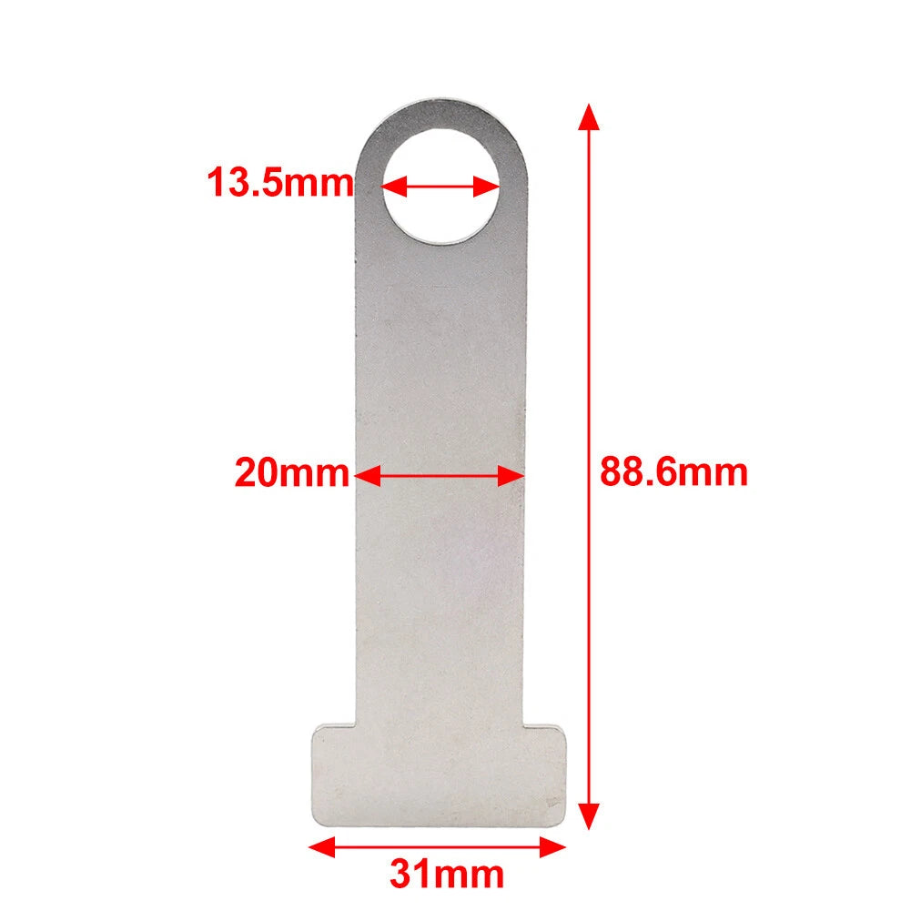 2 x Universal Motorcycle Helmet Strap D-Ring Steel Lock Extensions for Scooter