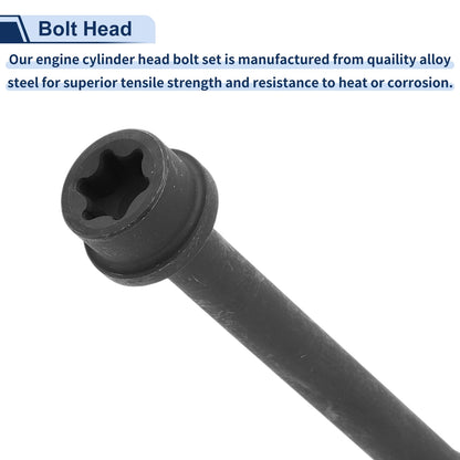 Engine Cylinder Head Bolt Set for Ford Bronco 2.3L L4 (2021-2022)