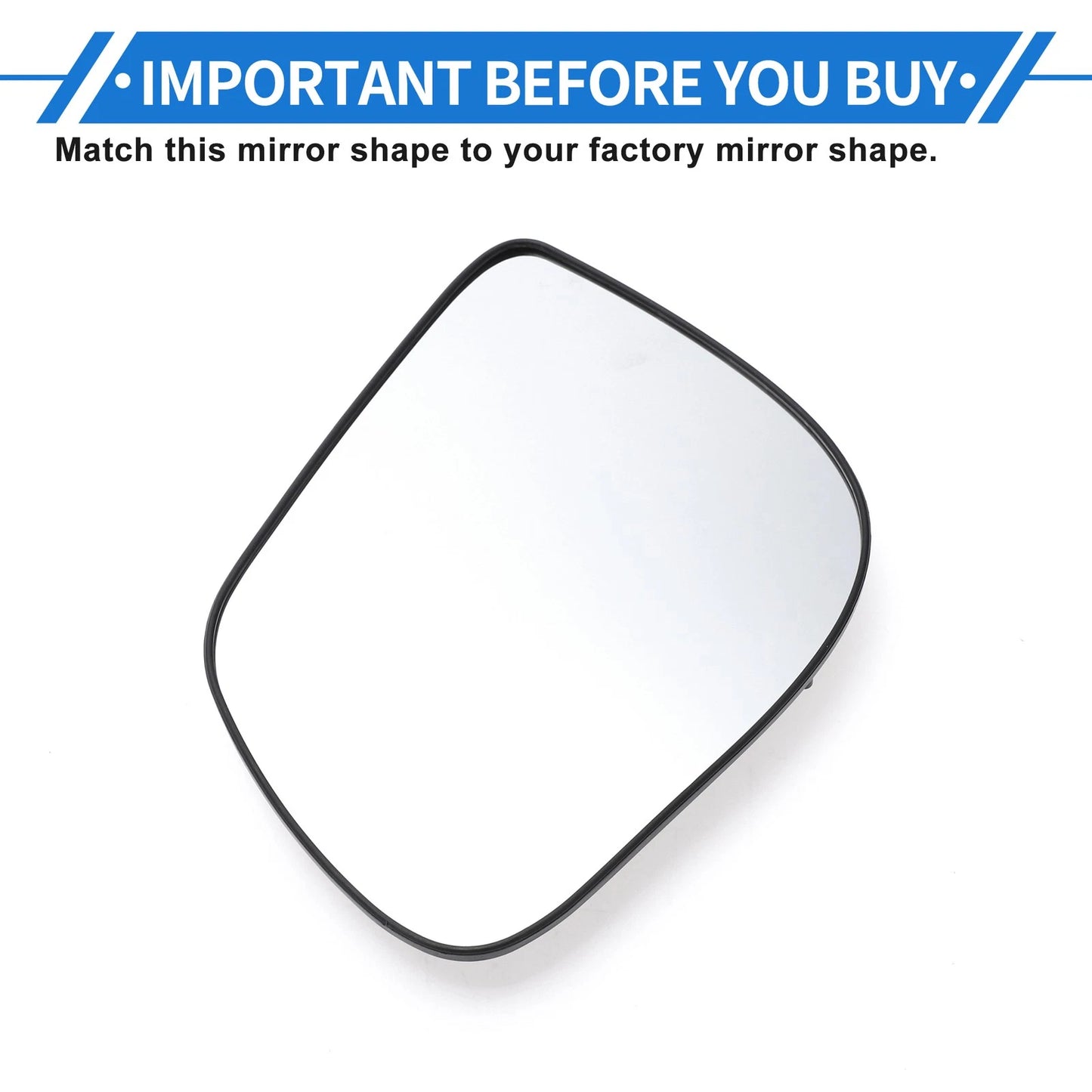 Left Passenger Side Non-Heated Mirror Glass for Kia Picanto (2011-2024)