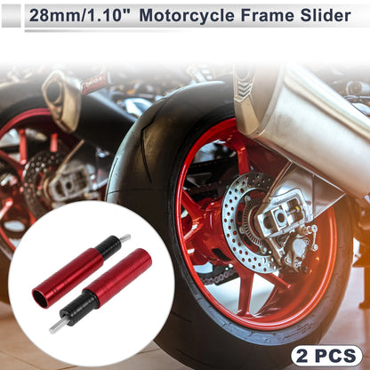 2 x 10.5mm Aluminum Alloy Motorcycle Slider Frame Bolt Red for Motorcycle