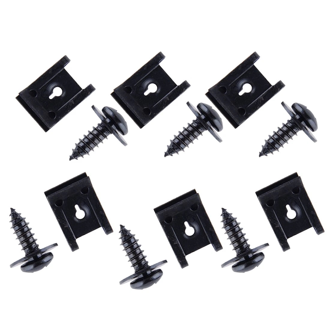 U-Type Clip Kit with Screw for Bumper Fender Trim Fasteners - Universal