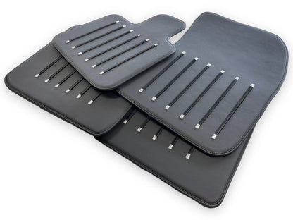 Black Leather Floor Mats for Rolls Royce Black Badge Cullinan (2019-2022)