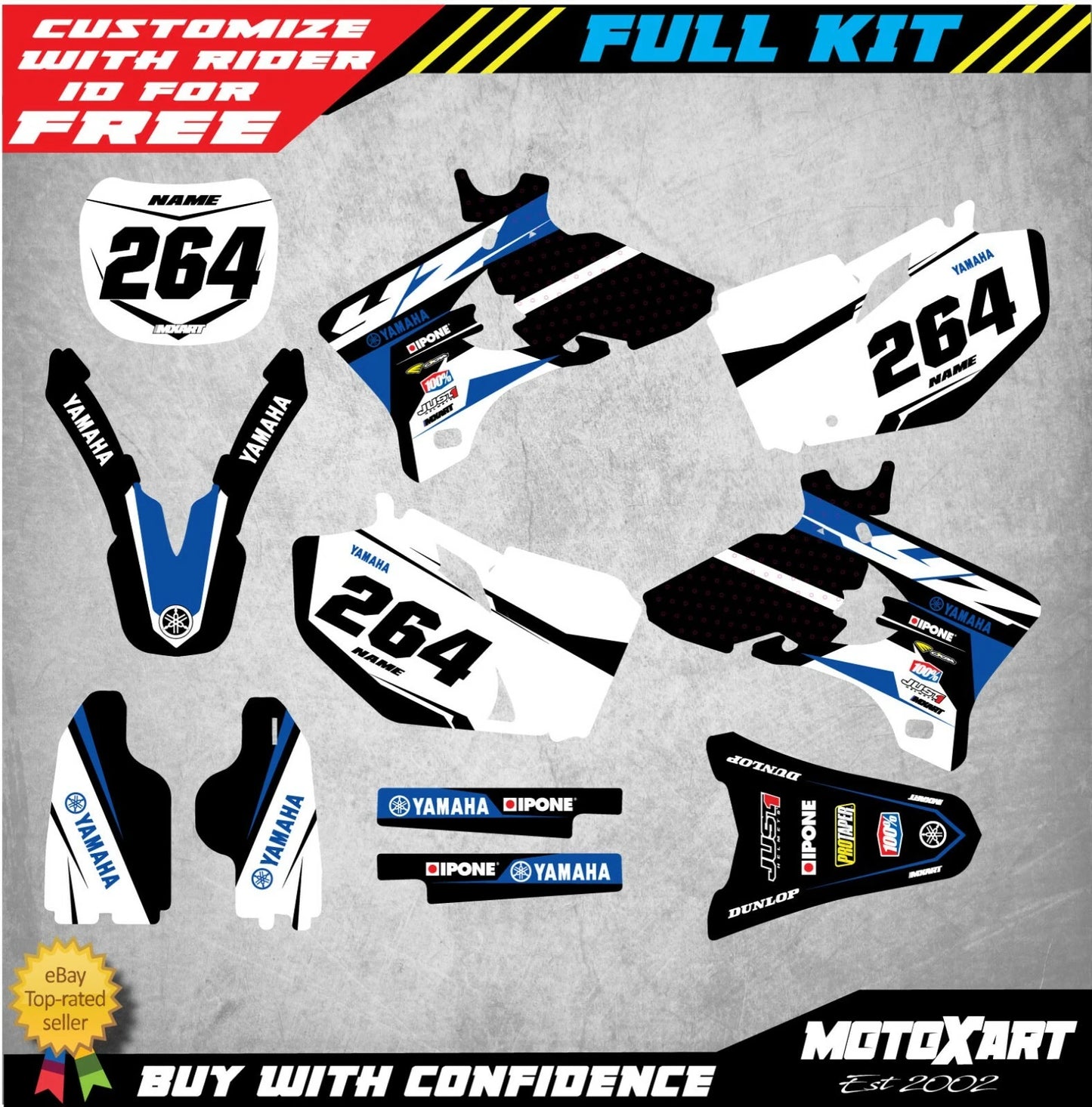 Full Decal Kit for Yamaha YZF 250 (2003-2005)