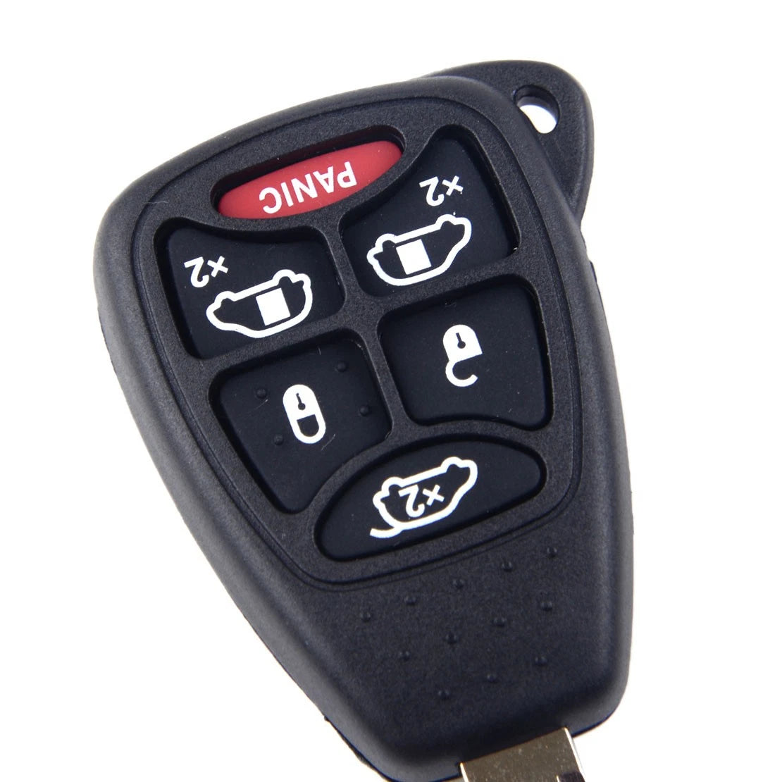 6 Button Remote Smart Key Shell Case for Chrysler Jeep Dodge (Fits Various Models)