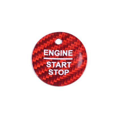 Red Carbon Fiber Engine Start Button Cap for Ford F150, Explorer (2016-2018)