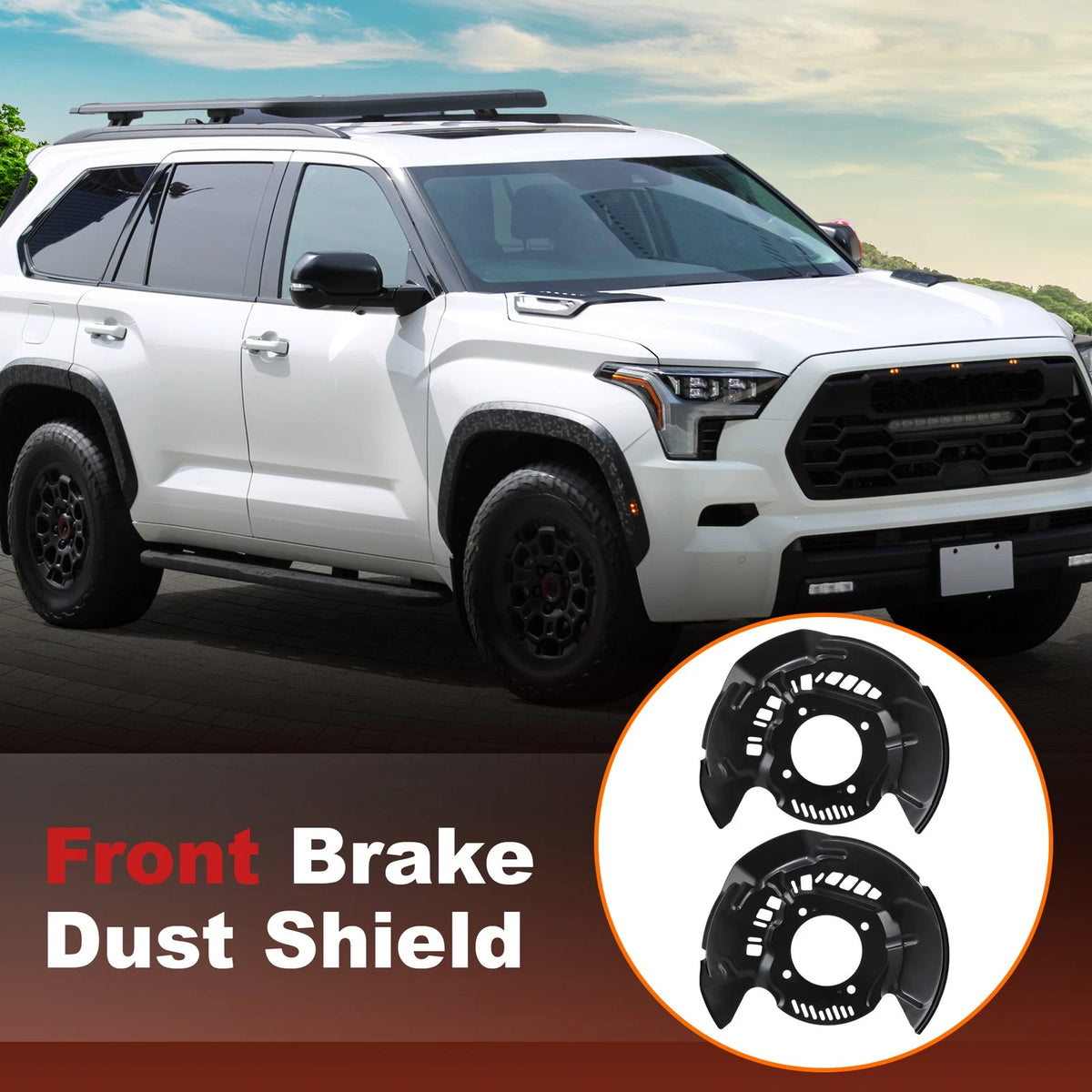 Front Left & Right Brake Dust Shields for Toyota Sequoia (2008)