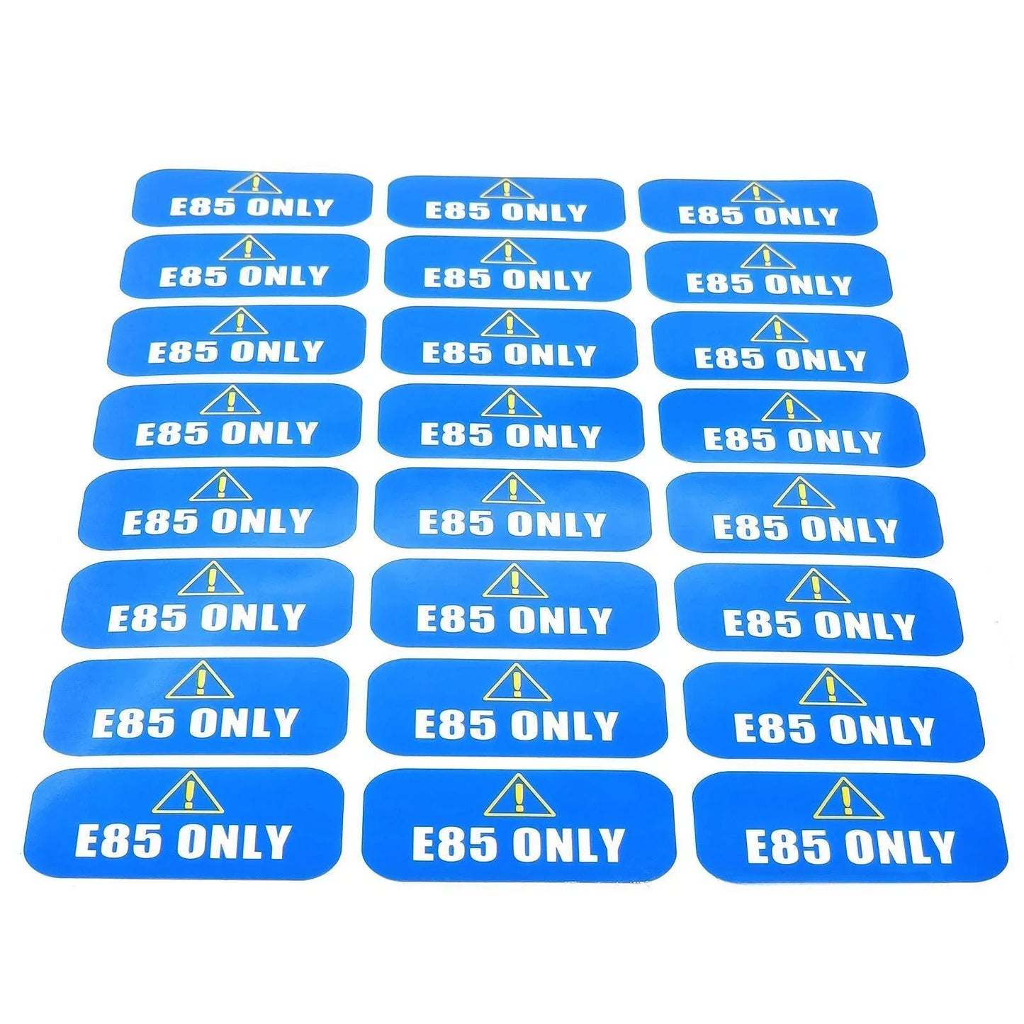 E85 Only Fuel Warning Label for Car Rental - 1 x 2 inches