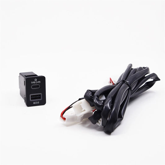 18W 12V Car Charger Type-C QC3.0 Fast Charging for Toyota Corolla Yaris RAV4 (2019-2023)