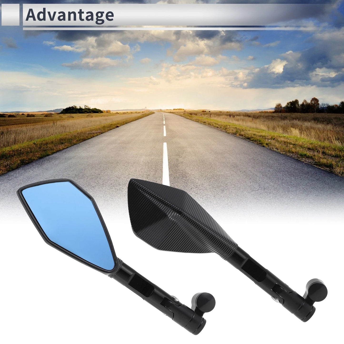 M8/M10 1 Set Motorcycle Rear View Mirrors for Make Model