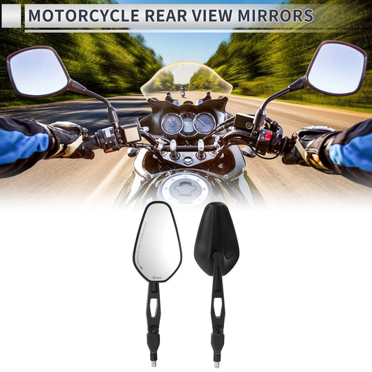 M10 / 1 Set / Rear View Mirrors, Handlebar, Black Aluminum Plastic for M10