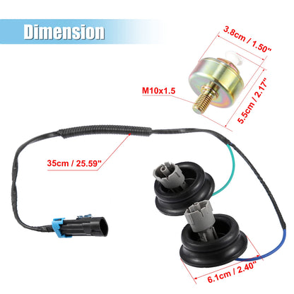 Dual Knock Sensor with Wiring Harness Kit for Chevy Silverado 1500 Tahoe