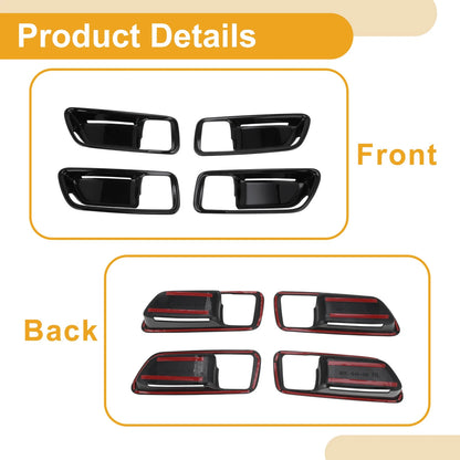 Interior Door Handle Bowl Cover Trim for Honda CHR (2024-2025) Gloss Black