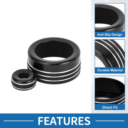 4WD Drive Mode & Mirror Knob Cover for Toyota Tundra (2022-2023)  Black