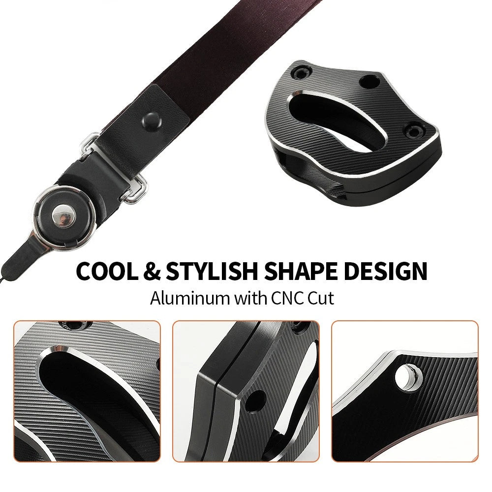 Aluminum Key Cover w/ Lanyard for Can-Am Spyder RS RTS RT ST STS F3 (2014-23)