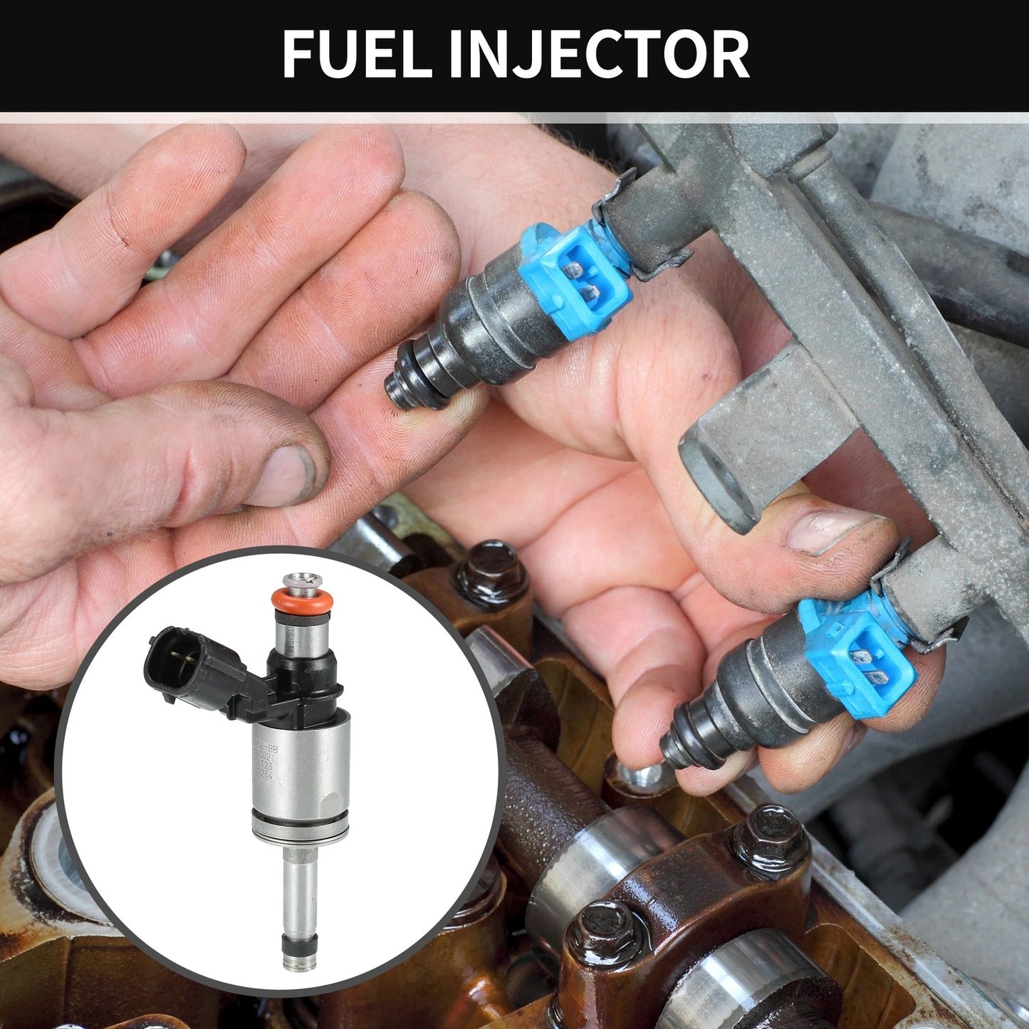 Fuel Injector for Ford Focus 2012-2018 2.0L Black 1 x Unit