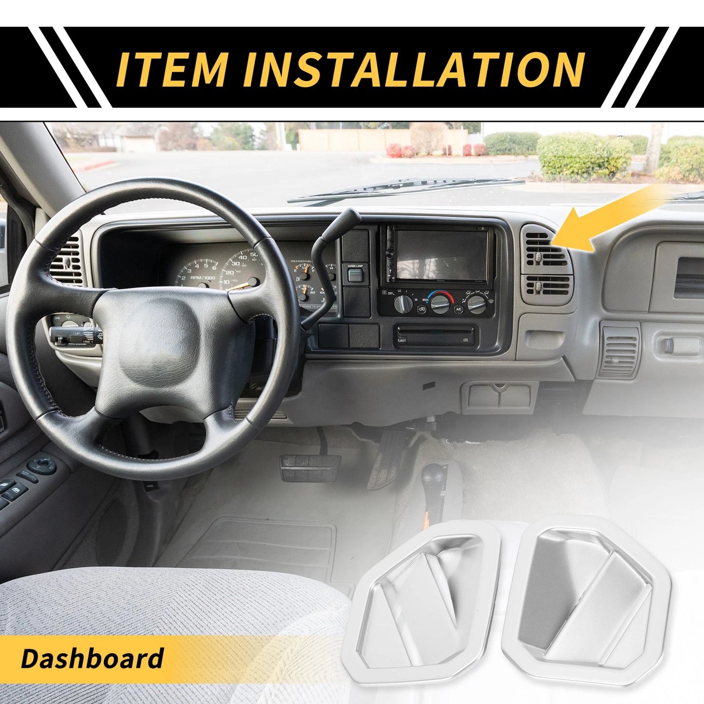 Dashboard Side Air Vent AC Outlet Cover Trim for Toyota Tundra (2022-2024)