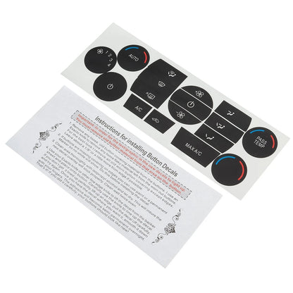 Heater AC Climate Control Button Repair Decal Stickers for Ford Escape Fusion