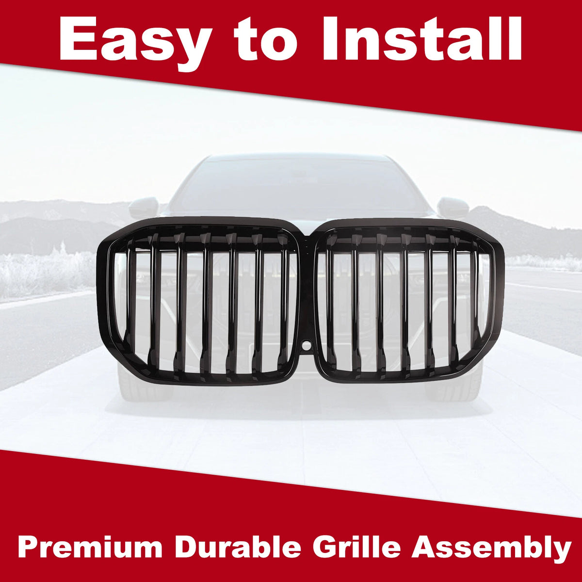 Front Kidney Grille Bumper Cover Trim for BMW X7 G07 2019-2022