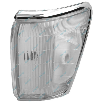 LH Chrome Corner Indicator Light w/Clear Hump for Toyota Hilux 4WD 94-97 Left