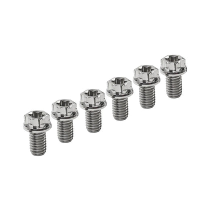 6pcs M8x15mm Titanium Torx Head Flange Bolts for Motorcycle Bike
