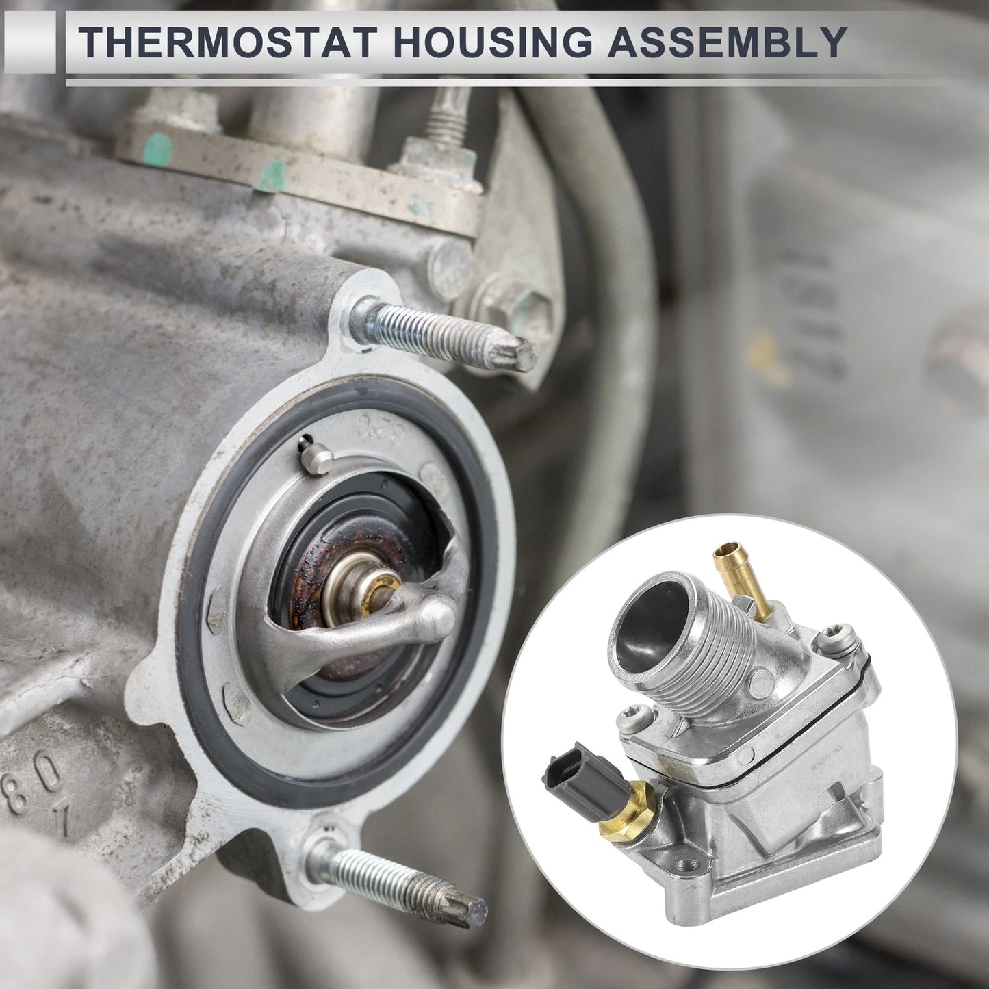Aluminum Coolant Thermostat Housing for Volvo C70 S60 V70 XC70 S80 (2001-2010)