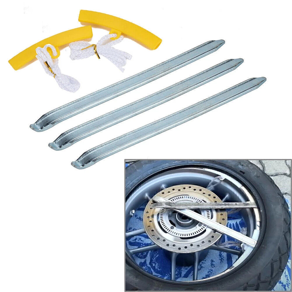3 x 12 Inch Steel Tire Lever Pry Bars for Car Motorcycle Trucks