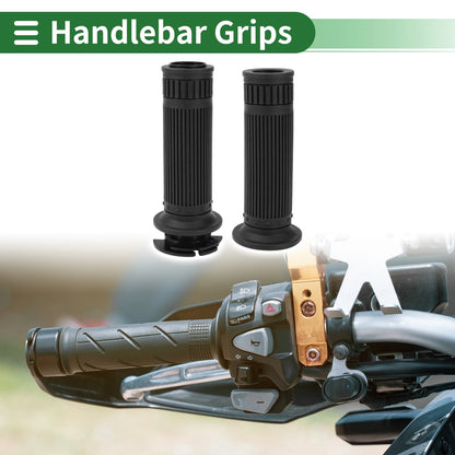 7/8" 22mm Hand Grips Cover Kit for Motorcycle Handlebar TPU Black Stripe