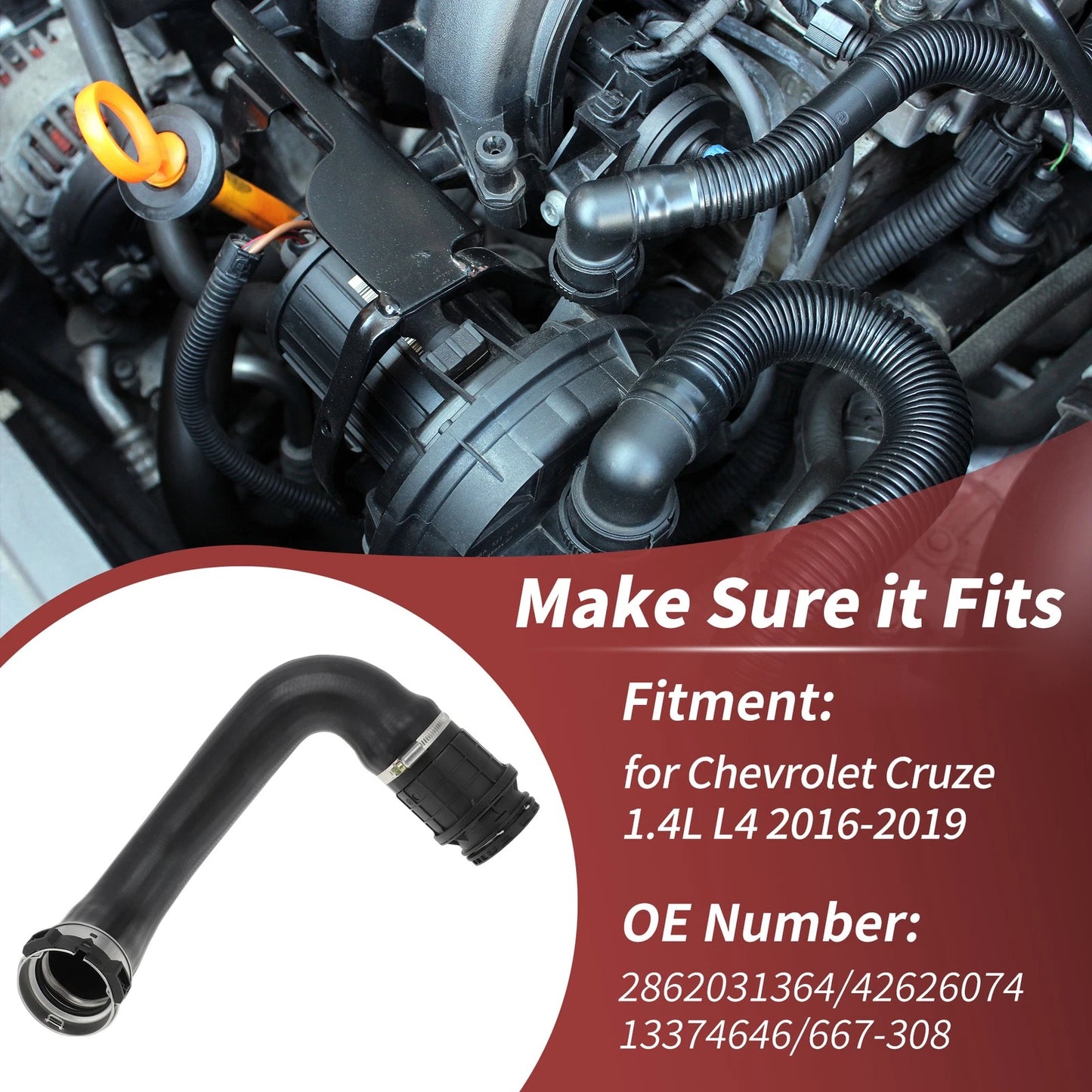 1.4L L4 Intercooler Outlet Hose for Chevrolet Cruze (2016-2019)