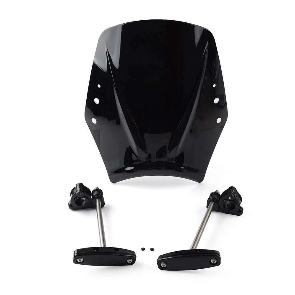 Windshield Deflector for Universal Motorcycle - Black
